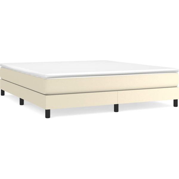 Syfax™ Struttura Letto A Rete A Molle Crema 180X200 Cm In Pelle Finta-image