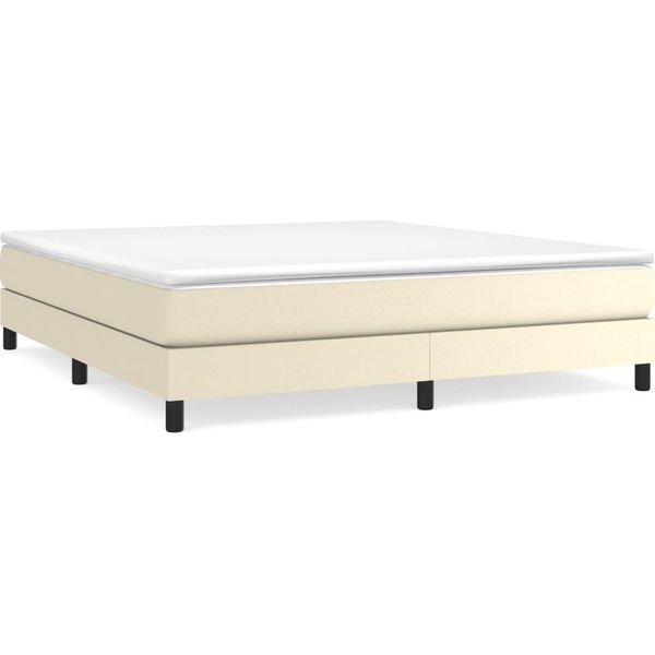 Syfax™ Struttura Letto A Rete A Molle Crema 160X200 Cm In Pelle Finta-image