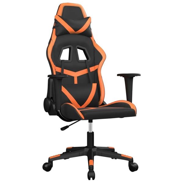 Syfax™ Sedia Da Gaming Nero E Arancione In Pelle Finta-image