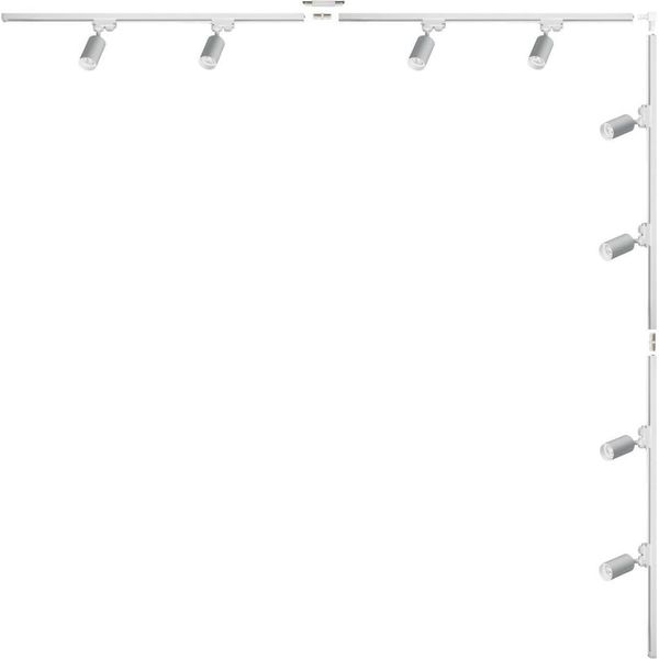 Set L 2X2 M Binario Elettrificato 8 Faretti Bianco Monofase 3583 Zuma Line-image