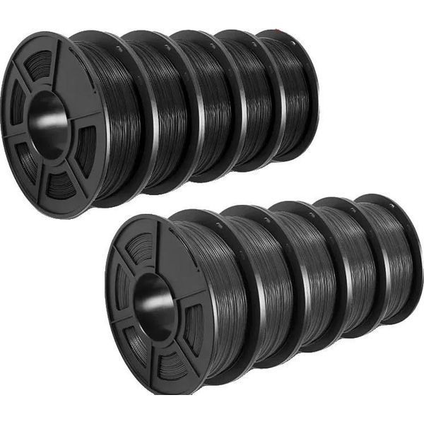 Filamento 3D, 10 Kg, Inodore Ed Ecologico, PETG-5BK 5GY-image