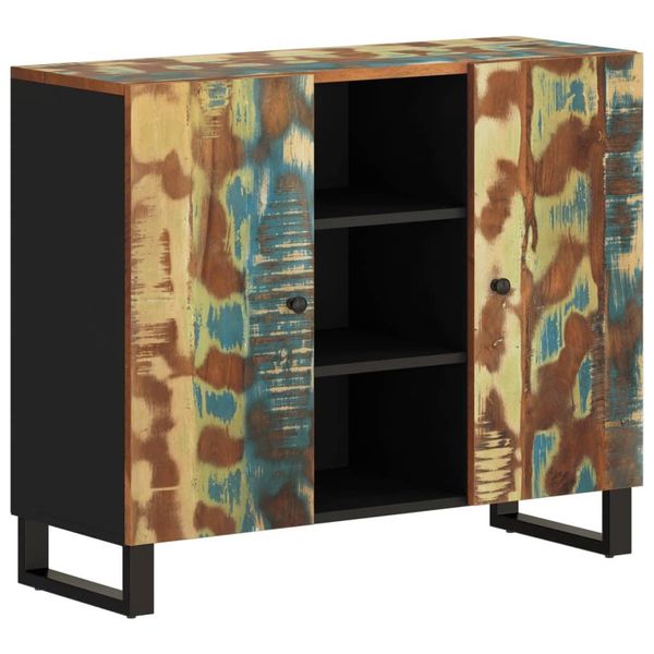 Syfax™ Credenza Con 2 Ante 90X33X75 Cm In Legno Massello Di Recupero-image