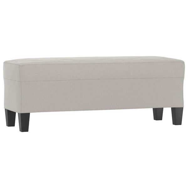 Syfax™ Panca Grigio Chiaro 100X35X41 Cm In Microfibra-image