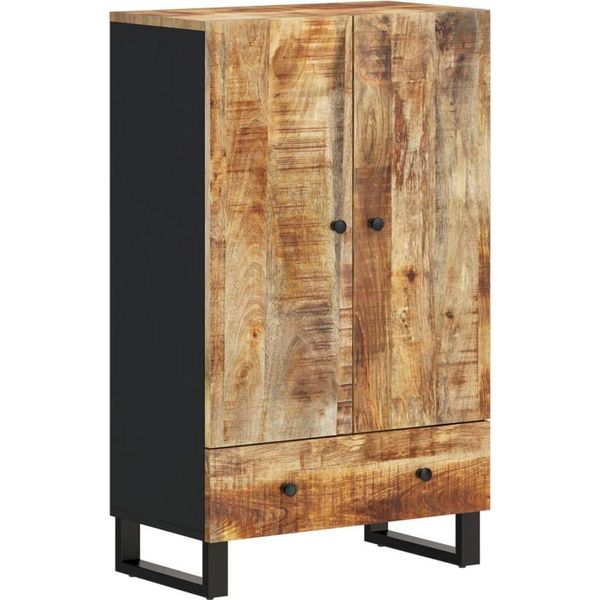 Syfax™ Credenza Con Cassetto 60X33X100 Cm Legno Massello Mango E Ferro-image