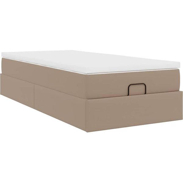 Syfax™ Struttura Letto Pouf Con Materasso 80X200 Cm Pelle Finta-image