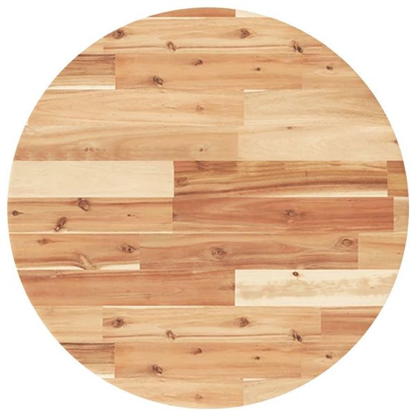 Syfax™ Piano Tavolo Rotondo Ø60X2 Cm In Legno Massello Di Acacia-image