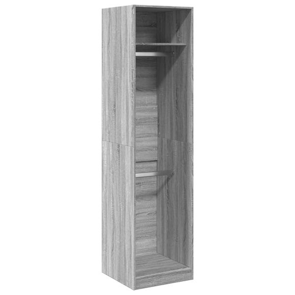 Syfax™ Armadio Grigio Sonoma 50X50X200 Cm In Legno Multistrato-image