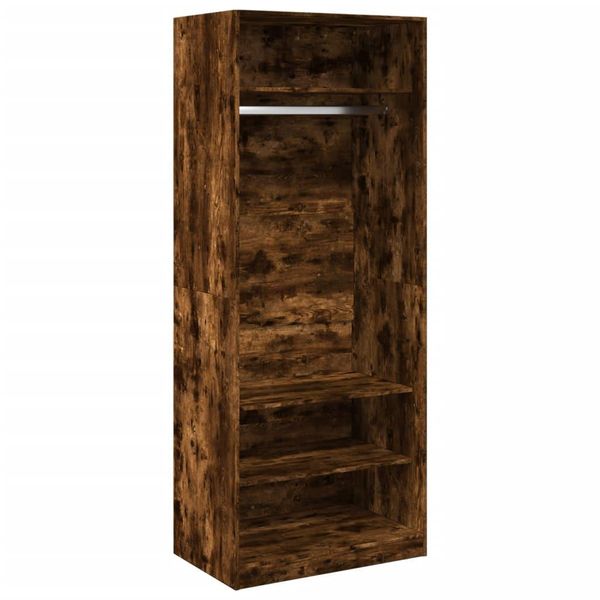 Syfax™ Armadio Rovere Fumo 80X50X200 Cm In Legno Multistrato-image