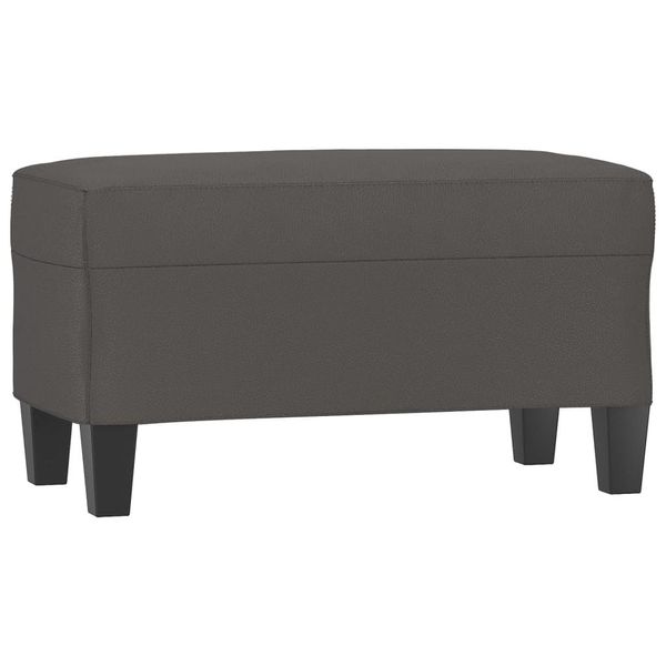 Syfax™ Panca Grigia 70X35X41 Cm In Pelle Finta-image