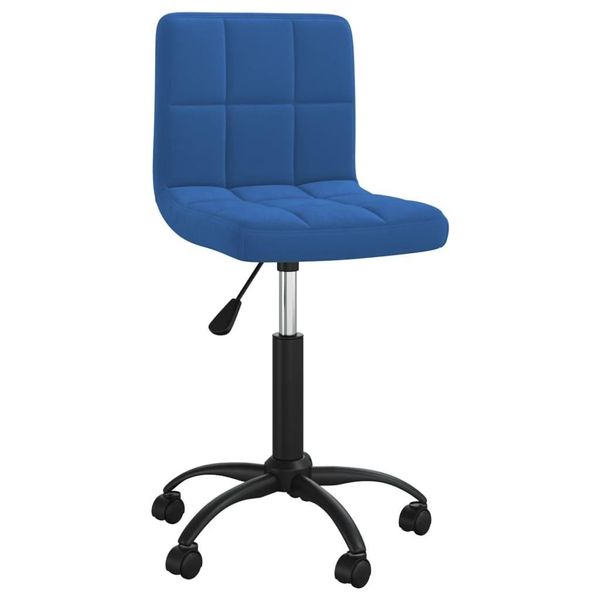 Syfax™ Sedia Girevole Da Ufficio Blu In Velluto-image