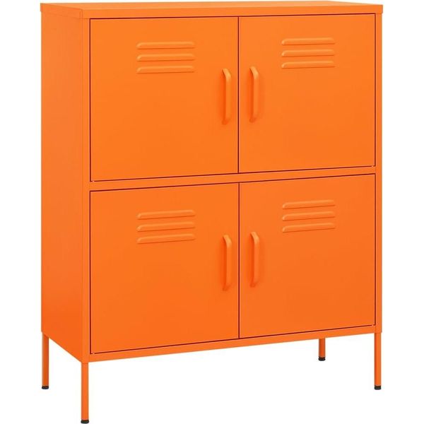 Syfax™ Armadietto Arancione 80X35X101,5 Cm In Acciaio-image