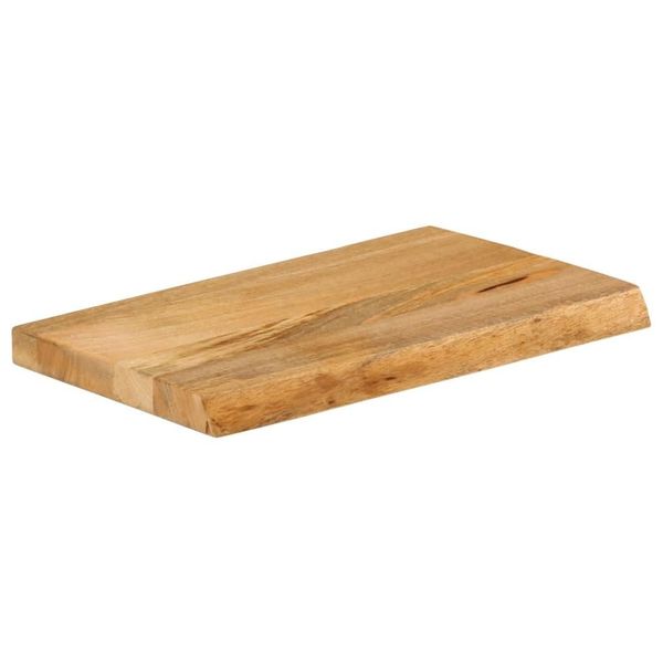 Syfax™ Piano Tavolo Bordi Vivi 60X30X2,5 Cm In Legno Massello Di Mango-image
