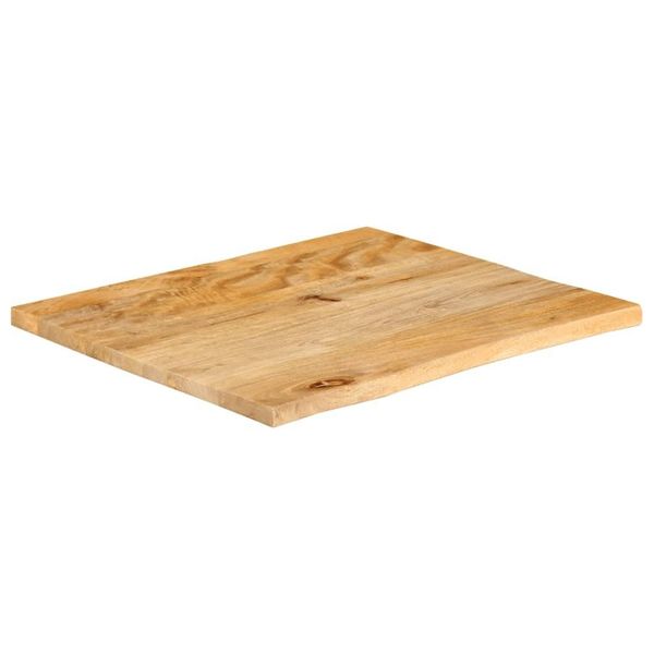 Syfax™ Piano Tavolo Bordi Vivi 60X60X2,5 Cm In Legno Massello Di Mango-image
