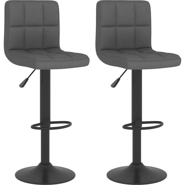 Syfax™ Sgabelli Da Bar 2 Pz In Tessuto Grigio Scuro-image