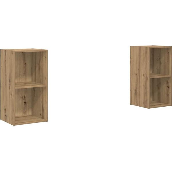 Syfax™ Set Mobile Tv 2 Pcs Rovere Artigianale 37 X 35 X 72 Cm-image