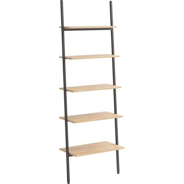 Syfax™ Scaffale Pendente 5 Ripiani Marrone Chiaro E Nero 64X34X185,5Cm-image
