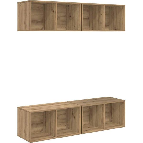 Syfax™ Set Mobile Tv 4 Pcs Rovere Artigianale 37 X 37 X 72 Cm-image