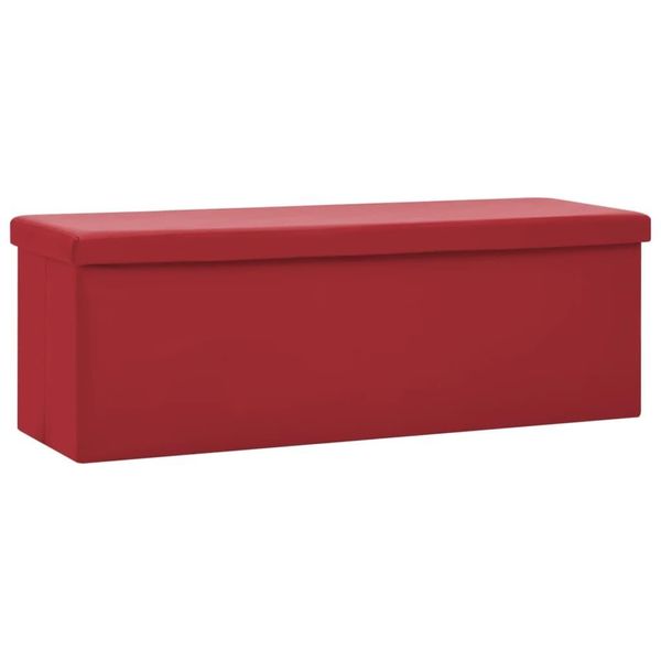Syfax™ Panca Portaoggetti Pieghevole Rosso Vino In Pvc-image