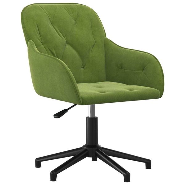Syfax™ Sedia Da Ufficio Girevole Verde Chiaro In Velluto-image