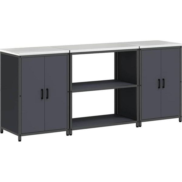 Syfax™ Set Di Stoccaggio Per Cucina Con Lo Scaffale 3 Pcs Antracite-image