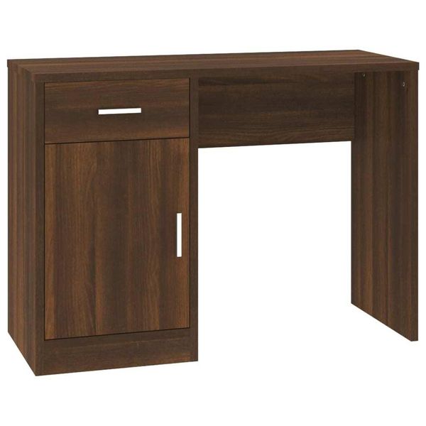 Syfax™ Scrivania Cassetto Rovere Marrone 100X40X73Cm Legno Multistrato-image