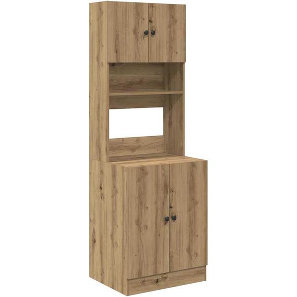 Syfax™ Credenza Da Cucina 2 Pcs Rovere Artigianale 60 X 50 X 180 Cm-image