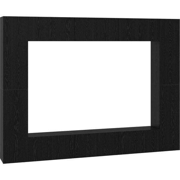 Syfax™ Set Mobile Tv 10 Pcs Rovere Nero 30,5 X 30 X 90 Cm-image