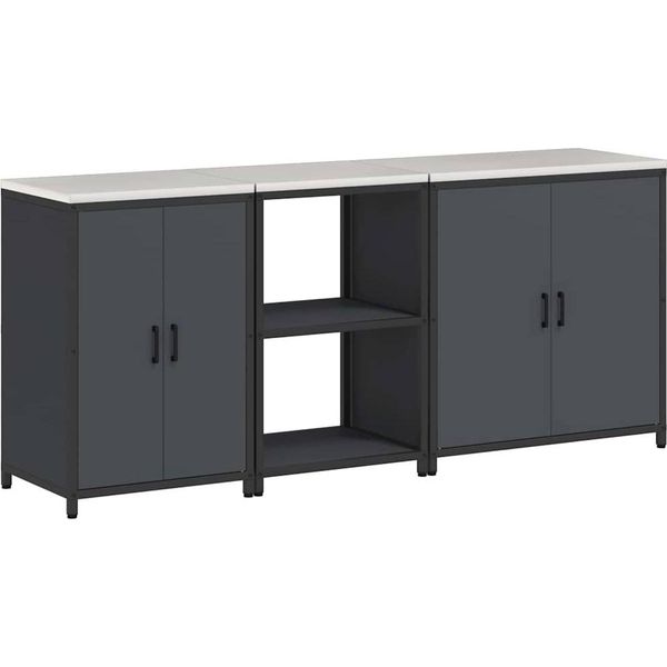 Syfax™ Set Di Stoccaggio Per Cucina Con Lo Scaffale 3 Pcs Antracite-image