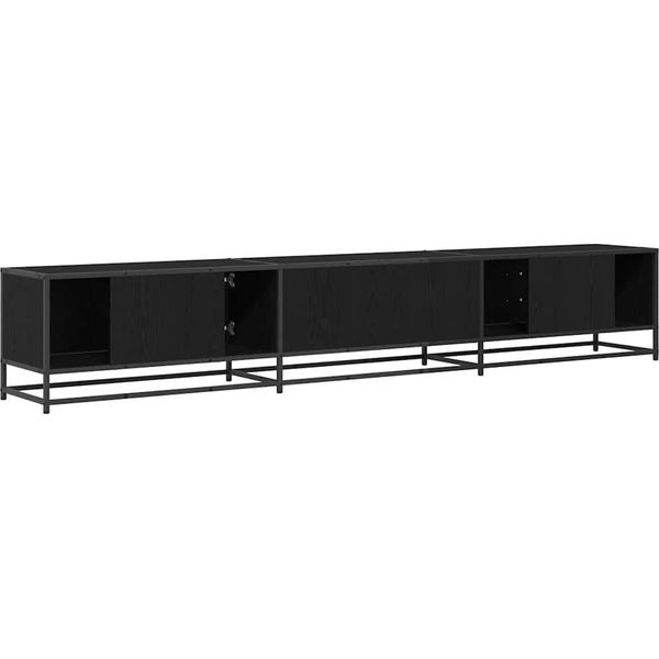 Syfax™ Unità Tv 2 Pcs Rovere Nero 240 X 35 X 41 Cm Legno Multistrato-image