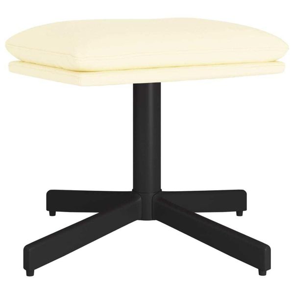 Syfax™ Poggiapiedi Crema 60X60X36 Cm In Pelle Finta-image