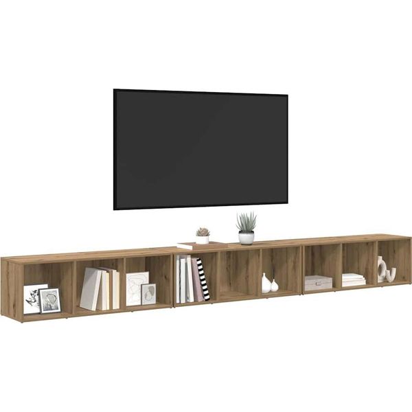Syfax™ Set Mobile Tv 3 Pcs Rovere Artigianale 37 X 35 X 107 Cm-image