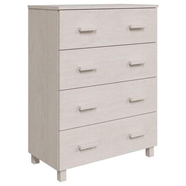 Syfax™ Credenza Hamar Bianca 79X40X103,5 Cm In Legno Massello Di Pino-image