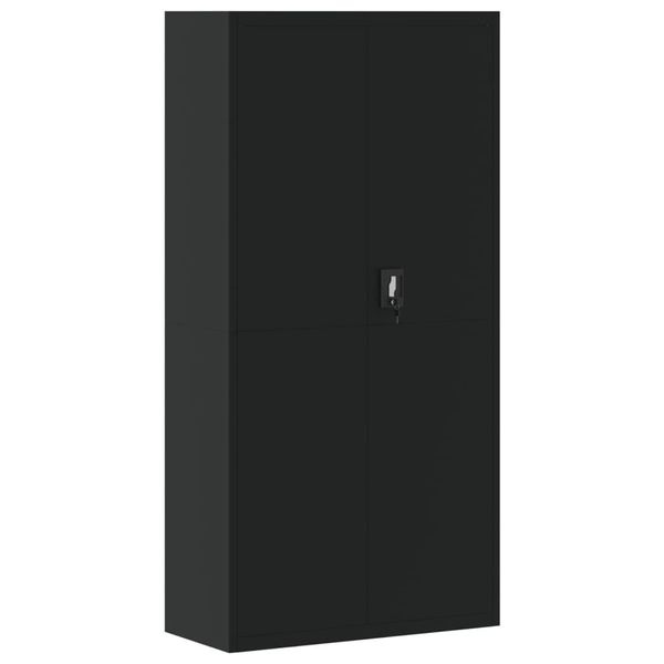 Syfax™ Armadio Classificatore Nero 90X40X180 Cm In Acciaio-image