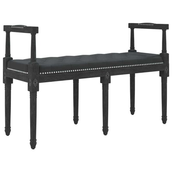 Syfax™ Panca Nera 110X40X70 Cm In Velluto-image