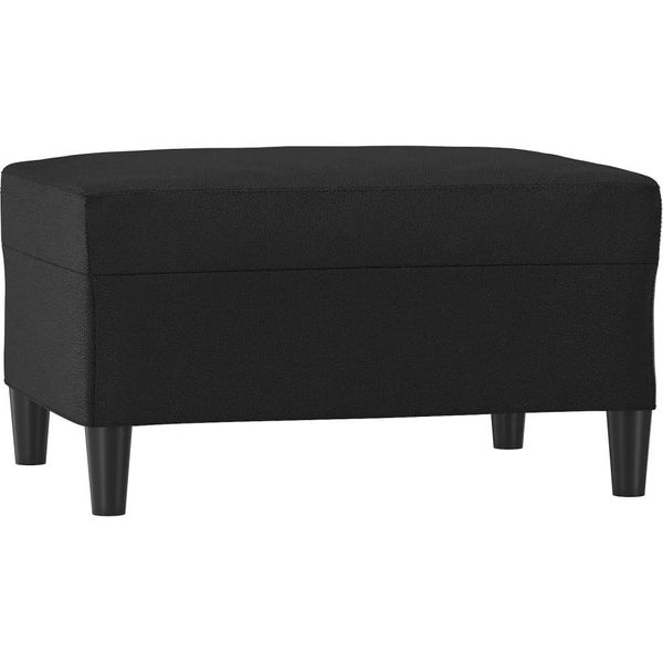 Syfax™ Poggiapiedi Nero 70X55X41 Cm In Pelle Finta-image