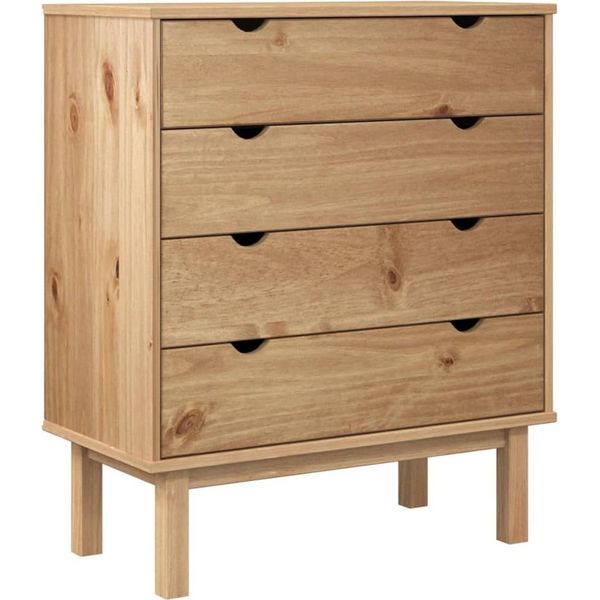 Syfax™ Cassettiera Otta 76,5X39,5X90 Cm In Legno Massello Di Pino-image
