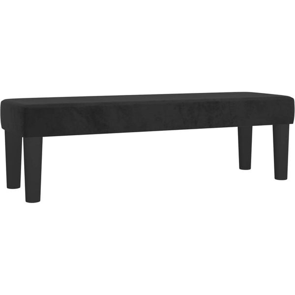 Syfax™ Panca Nera 100X30X30 Cm In Velluto-image