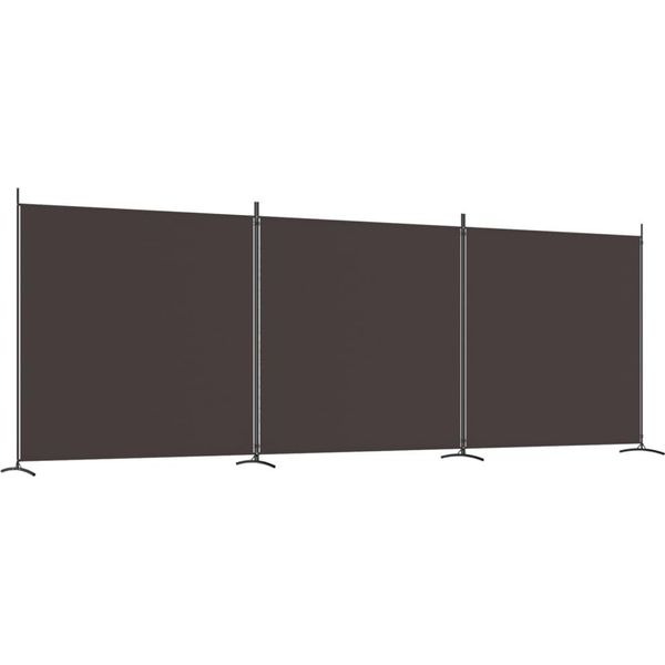 Syfax™ Divisorio A 3 Pannelli Marrone 525X180 Cm In Tessuto-image