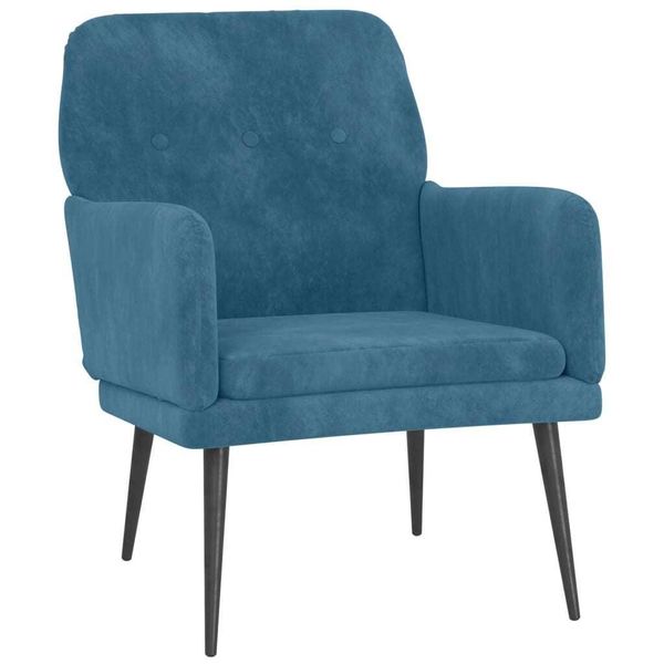 Syfax™ Poltrona Blu 62X79X79 Cm Velluto-image