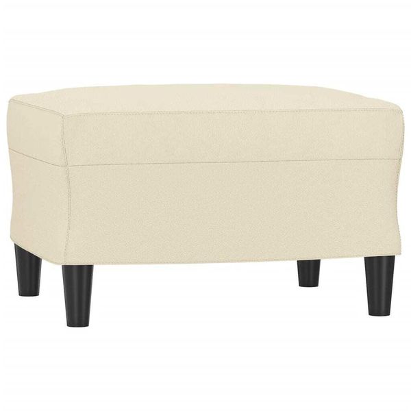 Syfax™ Poggiapiedi Crema 60X50X41 Cm In Pelle Finta-image