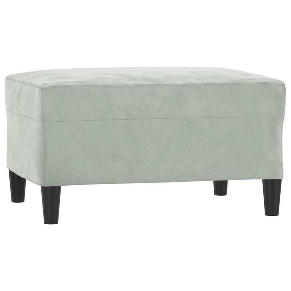 Syfax™ Poggiapiedi Grigio Chiaro 70X55X41 Cm In Velluto-image