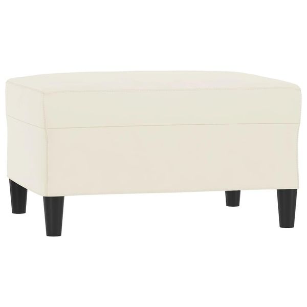 Syfax™ Poggiapiedi Crema 70X55X41 Cm In Velluto-image