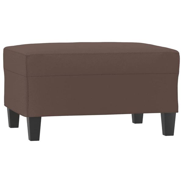Syfax™ Poggiapiedi Marrone 70X55X41 Cm In Pelle Finta-image