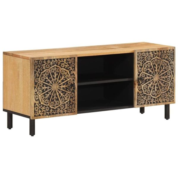 Syfax™ Mobile Porta Tv 105X33X46Cm In Legno Massello Di Mango-image