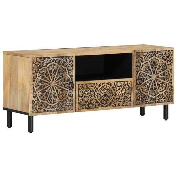 Syfax™ Mobile Porta Tv 105X33X46Cm In Legno Massello Di Mango-image