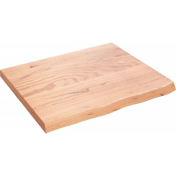 Syfax™ Ripiano Muro Marrone Chiaro 60X50X2 Cm Massello Rovere Trattato-image