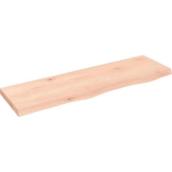 Syfax™ Ripiano A Parete 100X30X(2-4) Cm Massello Rovere Non Trattato-image