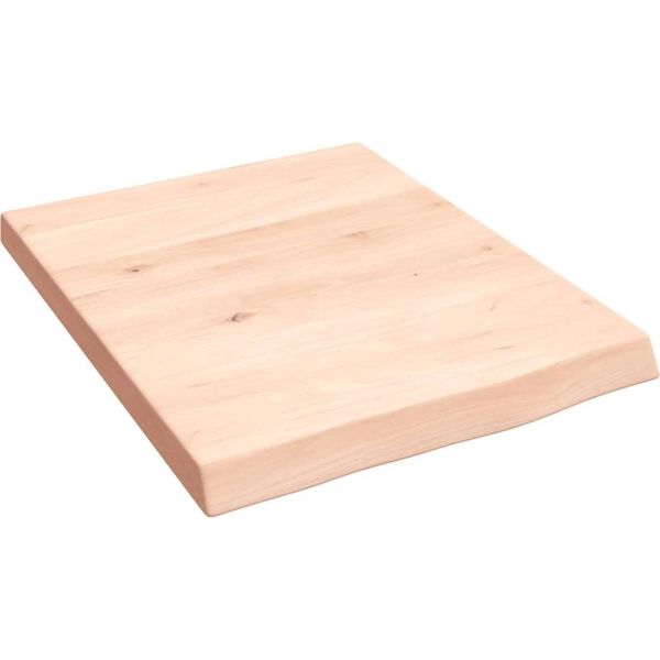 Syfax™ Ripiano A Parete 40X50X(2-4) Cm Massello Rovere Non Trattato-image