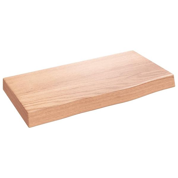 Syfax™ Ripiano Muro Marrone Chiaro 40X20X4 Cm Massello Rovere Trattato-image
