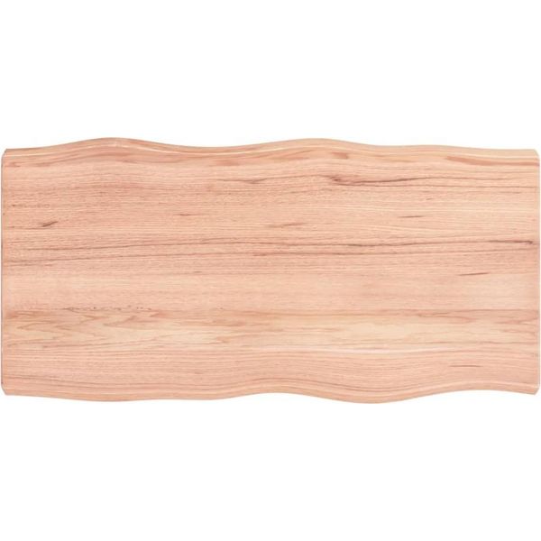 Syfax™ Piano Tavolo Marrone Chiaro 80X40X(2-6) Cm Rovere Non Trattato-image